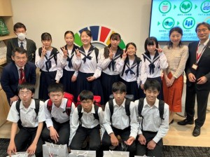 東浦中学校の生徒の皆さんと