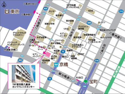 TKP 東京駅八重洲カンファレンスセンター 案内図
