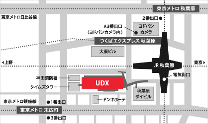 秋葉原 UDX GALLERY 案内図